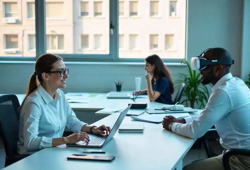 AI kenniswerker met VR Bril